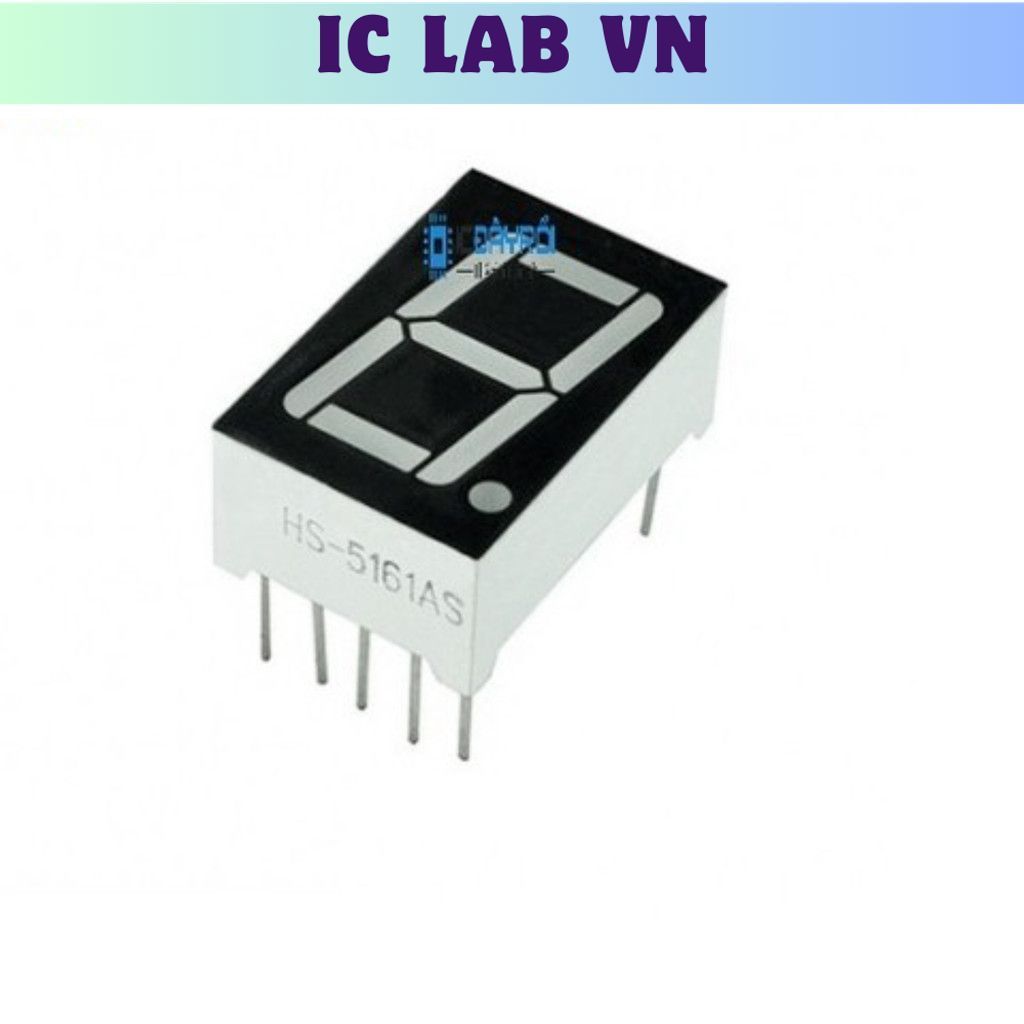[10 Cái]- Led 0.56inch 5161AS Cathode Chung Ic Lab VN