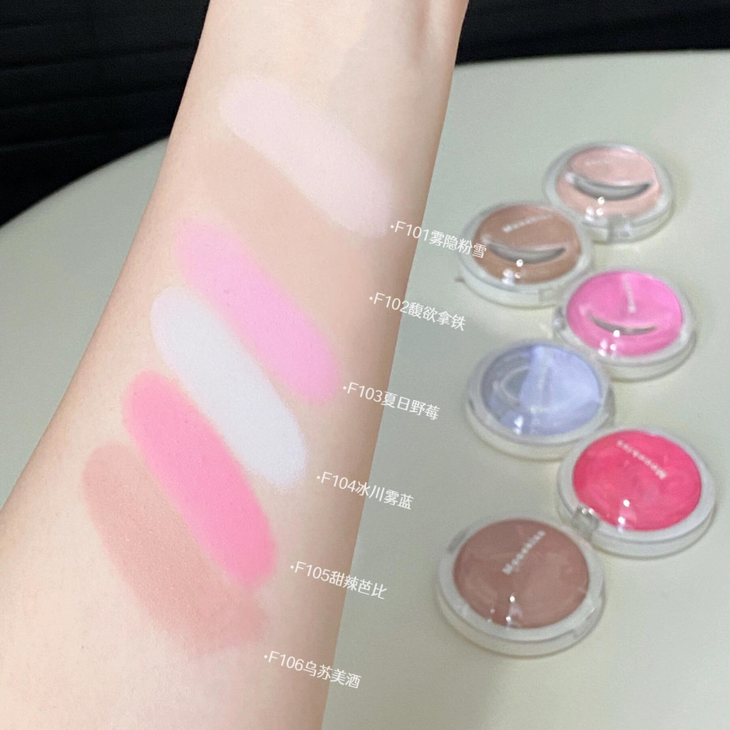 Phấn má hồng bão hòa caoMooekiss Mooekiss Blush Balm Lip Mud Dual-use Air Cushion Blush Liquid Blush