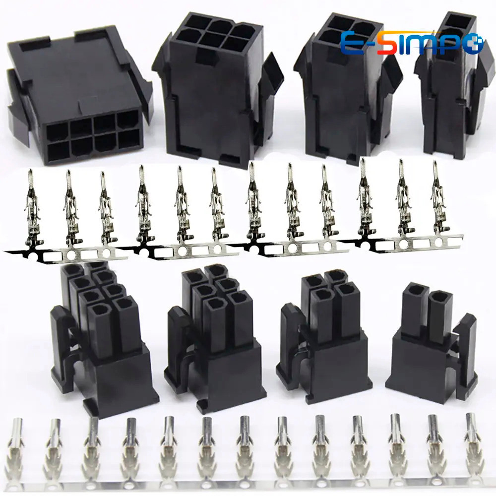 10 Bộ Molex 3.0mm Dual Row 2 * 1 / 2 / 3 / 4 / 5 / 6 / 7 / 8P Đầu nối giao phối trên không nam nữ (4