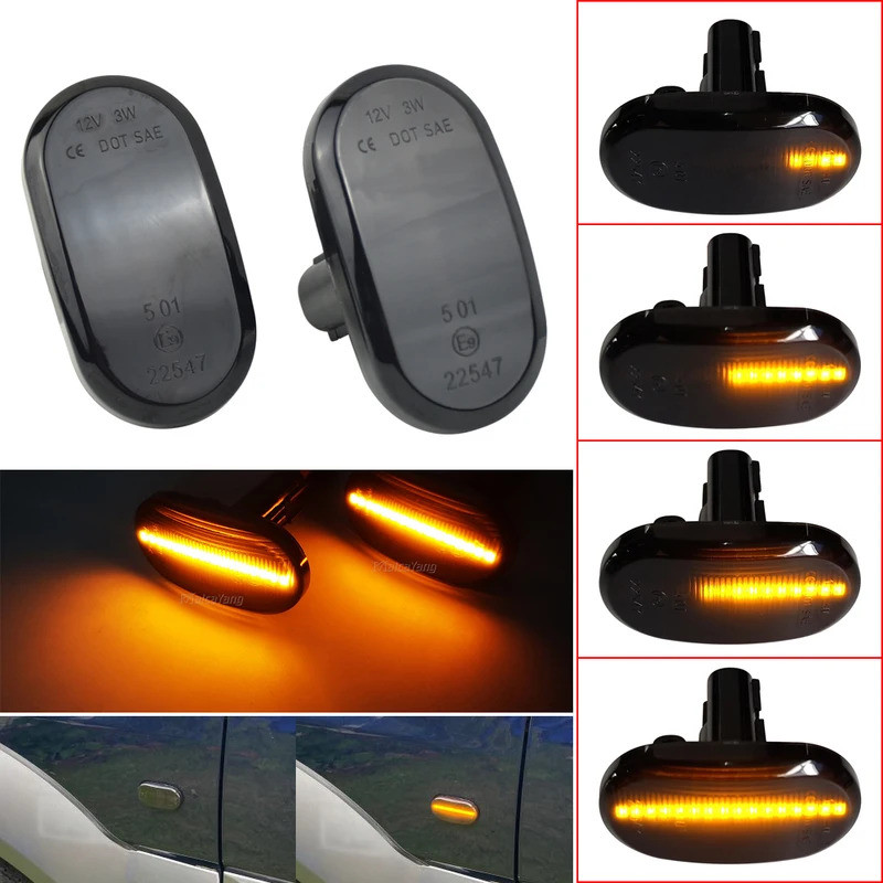 1 ĐÔI Led Năng Động Bên Đánh Dấu Biến Tín Hiệu Repeater Đèn Blinker Cho SUZUKI JIMNY JB64W JB74 JB23