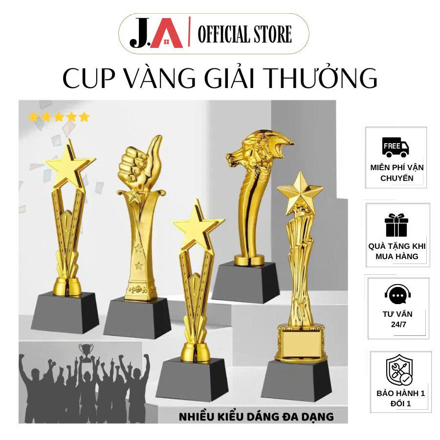 Cúp Vàng Giải Thưởng Cao Cấp – Nhiều Mẫu Đa Dạng, Cúp Vinh Danh, Cúp Ngôi Sao, Quà Tặng Sự Kiện, Huy