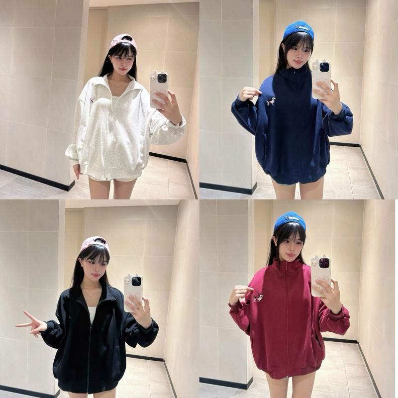 (Deal Open for Sale) QT sweater jacket boxy form double leather fleece - unisex jacket for men and w