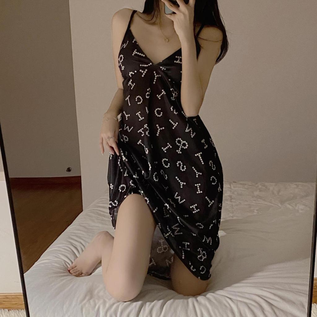 LA3 - Bộ đồ ngủ quyến rũ mùa hè, thiết kế gợi cảm và chiếc váy lưới mỏng nhẹ
