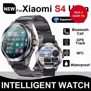  Đồng hồ thông minh Xiaomi S4 Ultra mới cho nam màn hình AMOLED thể thao ngoài trời NFC GPS la bàn đo nhịp tim chống nước cuộc gọi Bluetooth. 