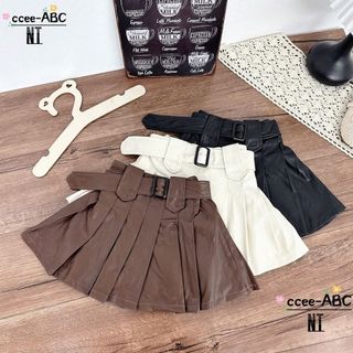 (Song  Ngư) Chân váy Da Cao cấp cho bé gái 8-25kg phối siêu xinh kèm đai xinh yêu size 80-120 hàng cao cấp
