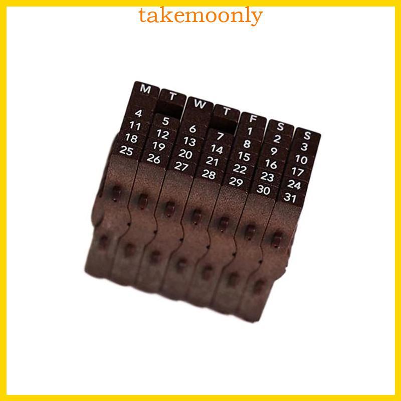 Calendar Date Stamp with Easy Roll Date Adjustment for Office Organization