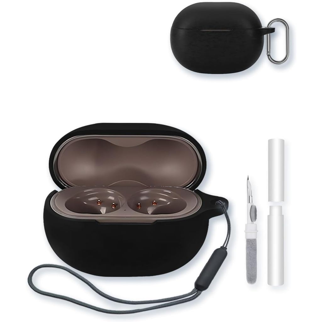 Ốp Lưng Cho SoundPEATS Engine 4 Tai Nghe Không Dây Thật, Bảo Vệ Mềm, Vỏ Silicon BOVUGAC Có Móc Khóa 