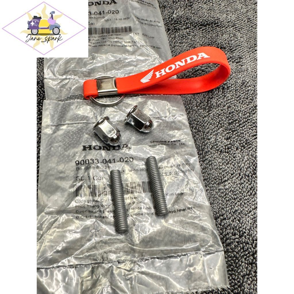 💫🇻🇳🏆ỐC TÁN+CÂY SẮT BÙ RÔNG ĐẦU BÒ GẮN BÔ XE WAVE NHỎ ZX100 RS100 FUTURE1 WAVE A100 9033041020 HONDA