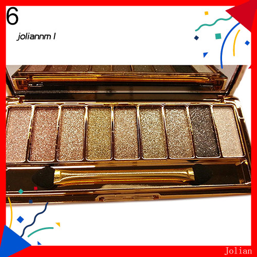 [JM] 9 Màu Shimmer Eyeshadow Eye Shadow Palette & Bộ cọ trang điểm mỹ phẩm