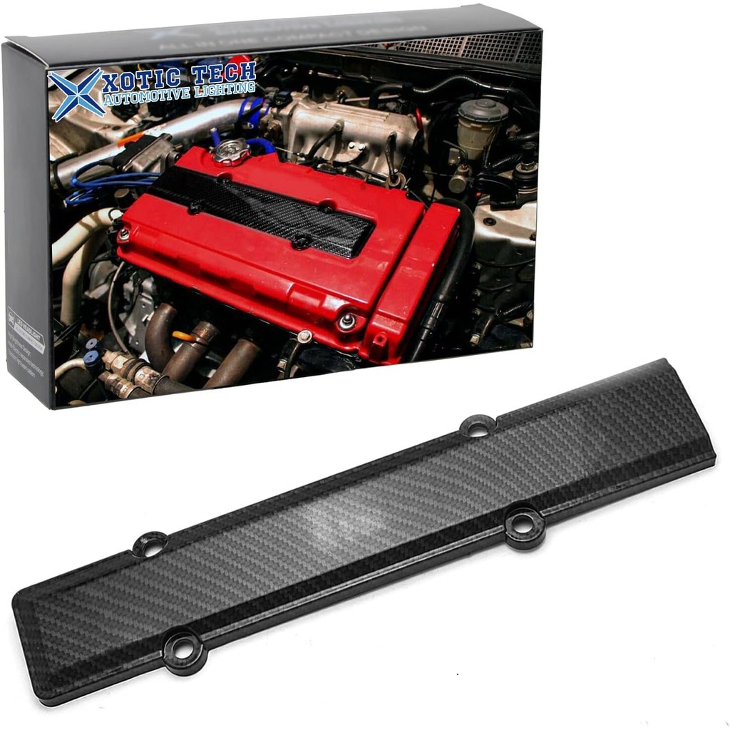 Xotic Tech B-Serie Van Động Cơ Bugi Chèn Vỏ Sợi Carbon Phong Cách Tương Thích Với Honda Civic B16 B1
