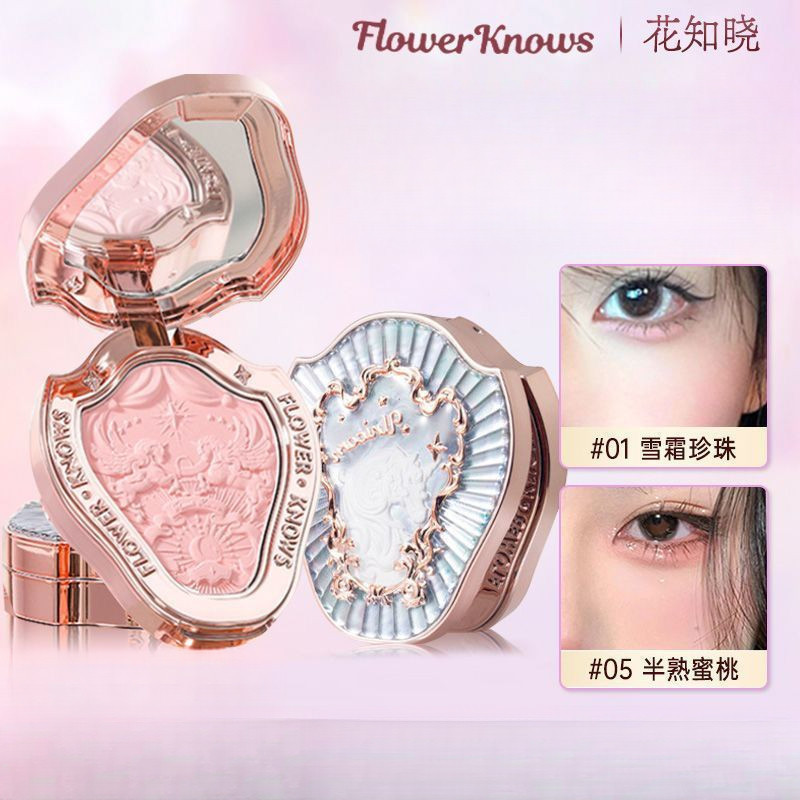 Flower knows blush FLOWER BIẾT Unicorn Blush Powder Blusher Độ bóng cao Đường viền màu sắc tự nhiên 