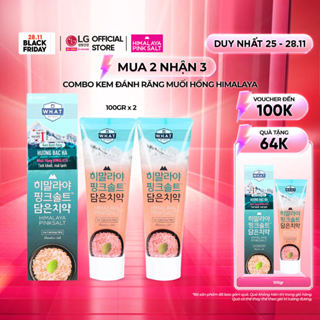   LG Daily Beauty Official  Combo 2 Kem đánh răng muối hồng hương bạc hà mát lạnh Himalaya Pink Salt Icemint 100g 
