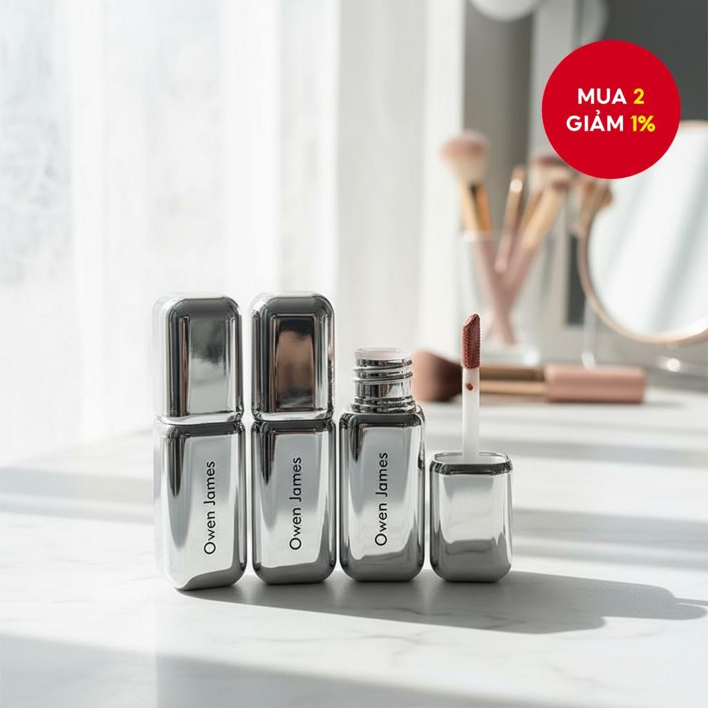 Owen James Son Bóng Hai Lọ: Lì, Bền Màu, Dưỡng Ẩm Cho Son Môi Hàng Ngày