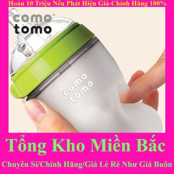 Bình Sữa Comotomo 150ml/250ml Núm Silicon Siêu Mềm [Como Tomo Baby Bottle]