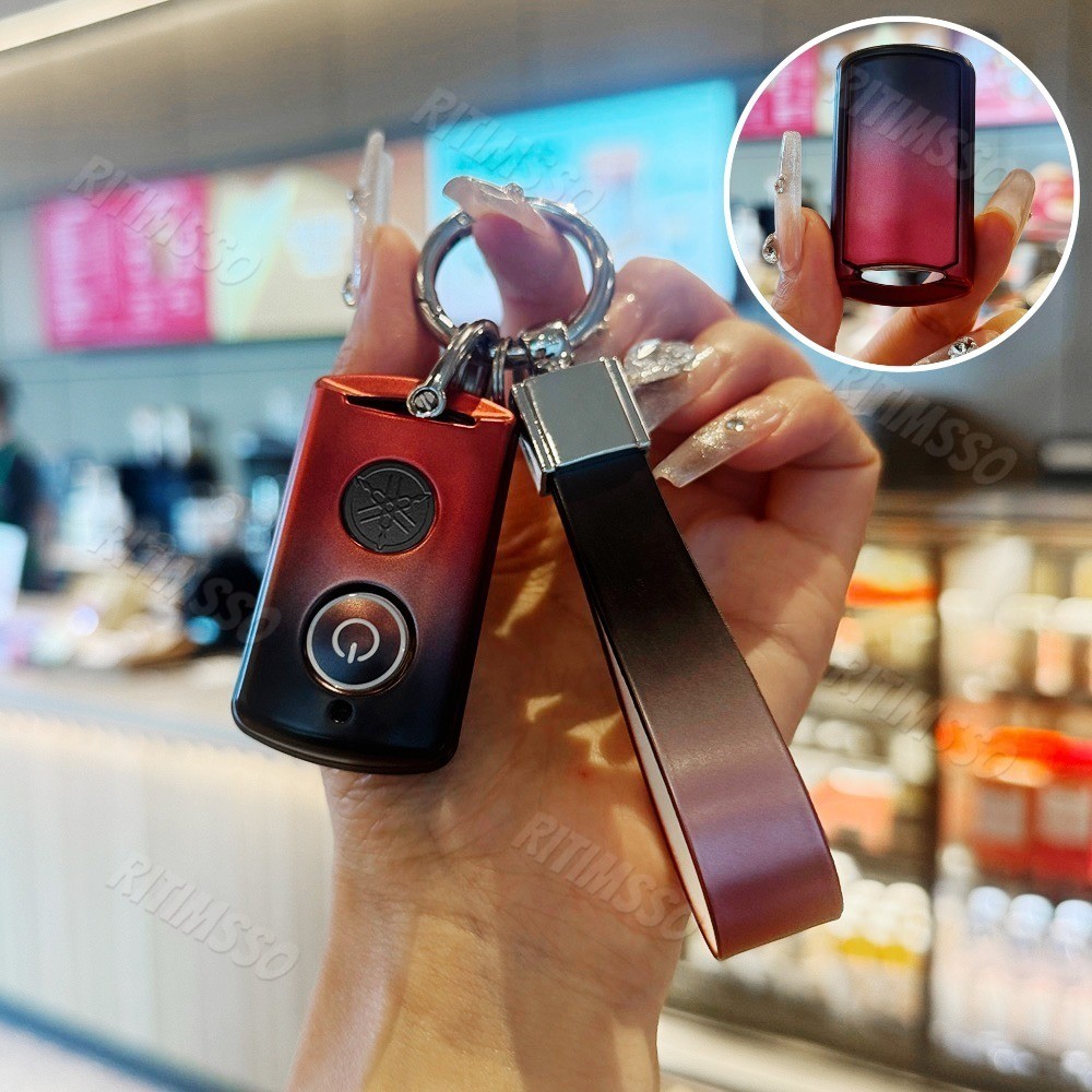 Vỏ chìa khóa xe máy TPU Thích hợp cho Yamaha Nmax NVX NVX155 XMAX XMAX300 QBIX AEROX JAUNS 2018 2019