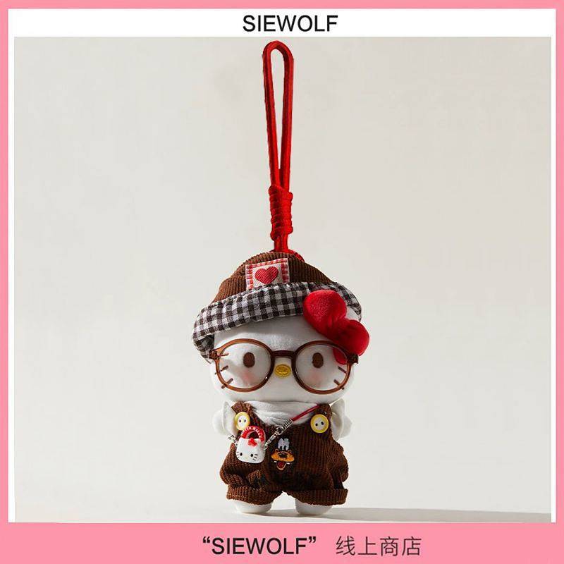 [New] Cute Kitty Handbag Pendant All-Match Dopamine Plush Doll Schoolbag Accessories Key Chain Gift Aogr