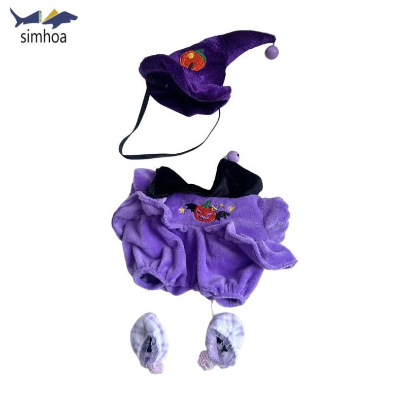 Simhoa 3x Baby Three Búp Bê Thời Trang Halloween Quần Áo Có Mũ Giày Cho Búp Bê 20cm Baby Three Búp B