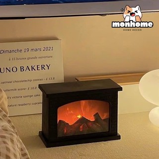  Đèn Ngủ Decor Chill Bếp Lửa Cổ Điển Mô Phỏng Ánh Sáng Ấm Áp Độc Đáo Trang Trí Nhà Cửa Sáng Tạo 