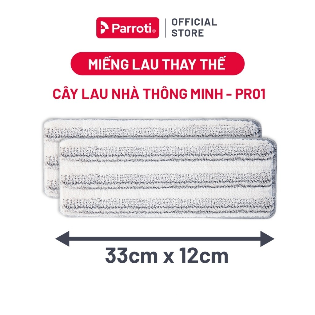 Miếng lau nhà 33x12cm, dùng cho bộ lau nhà Parroti Pro PR01
