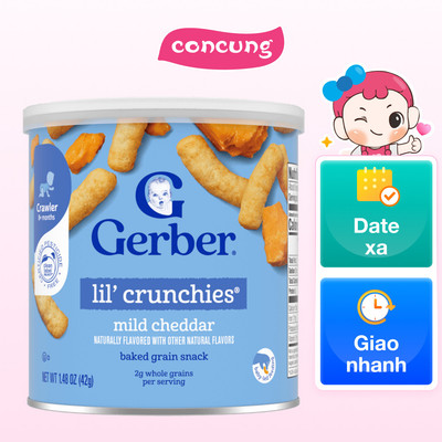 Bánh ăn dặm Gerber Lil Crunchies vị phô mai, 42g