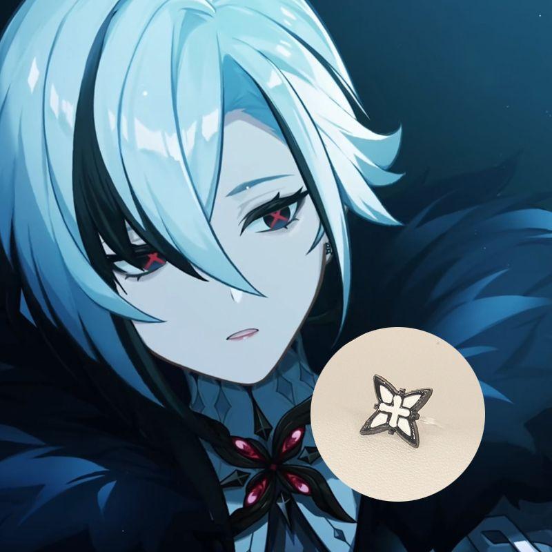 Genshin Impact - Arlecchino Cosplay Accessories: April Fish Themed Ear Jewelry