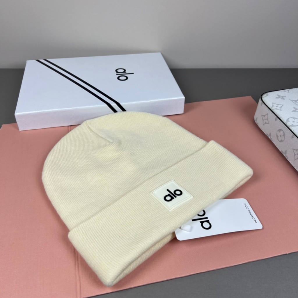 Mũ dệt kim ALO Mũ len nữ Mũ len màu be my