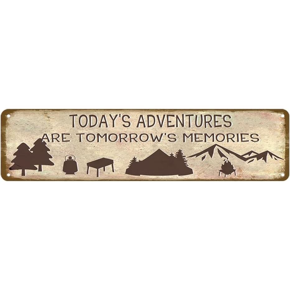 Camper Wall Decor Camping Sign Rv Decorations For Inside Camping Family Sign Adventure Metal Tin Sig