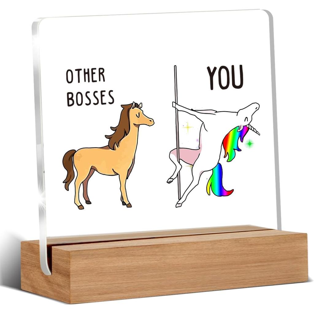 Funny Boss Gifts for Men, Women, Cool Gifts for Bosses, Boss Day Birthday Gift, Office Desk Decor 4 