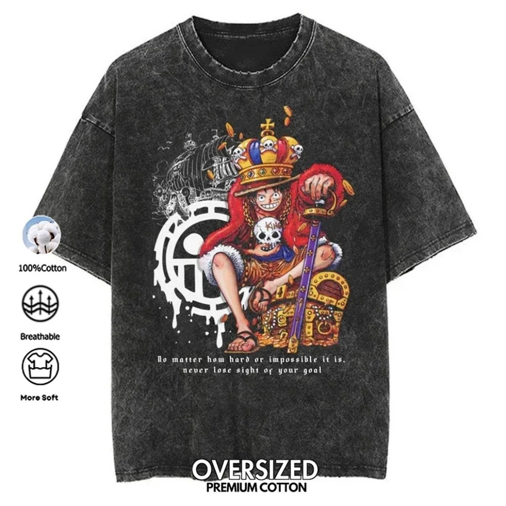 Ao thun nam màu đen style anime Nhật Bản, phù hợp dạo phố