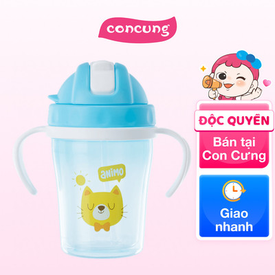 Bình tập uống cách nhiệt Animo (240ml, xanh, tay cầm, RK-3431A)