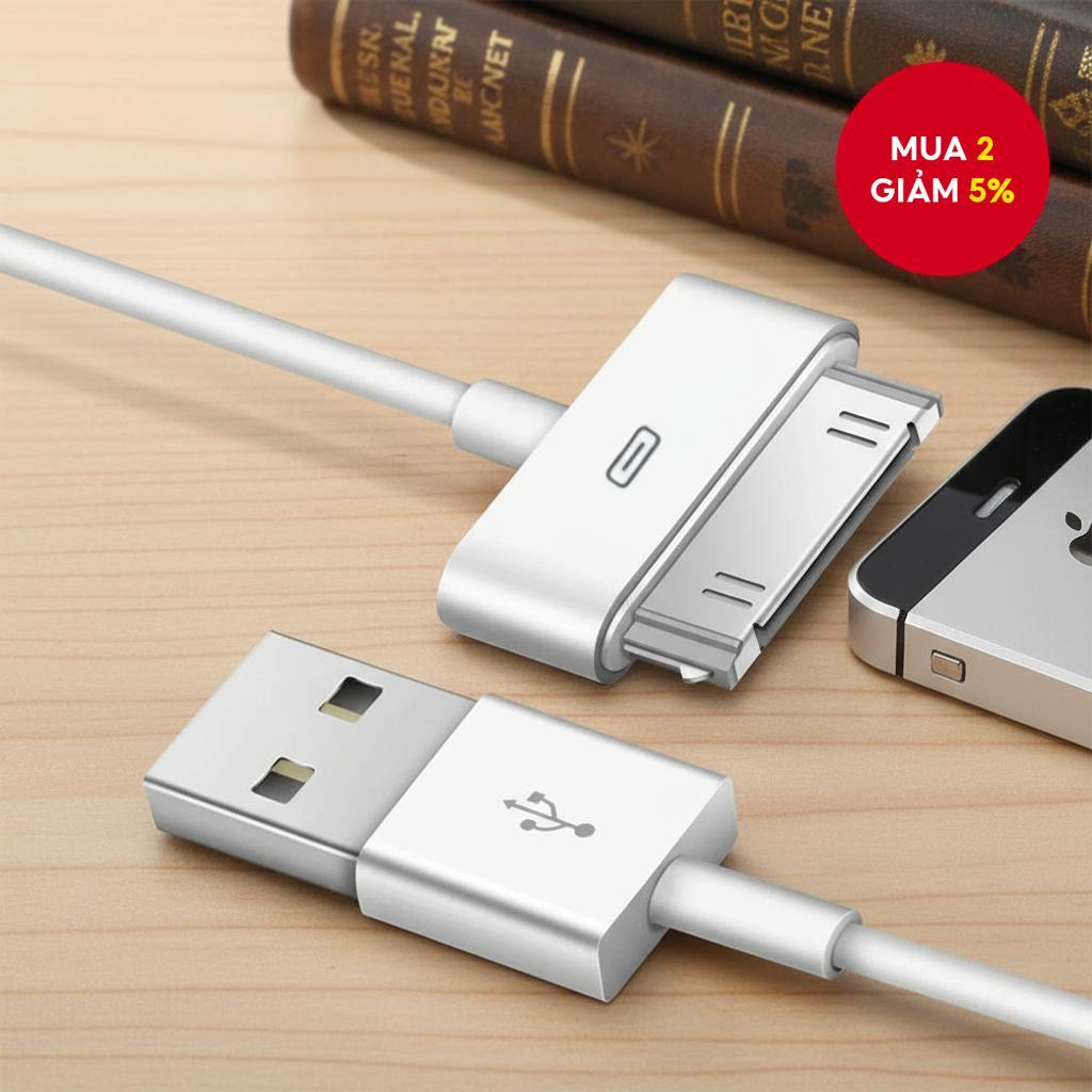 Cáp sạc chuyển đổi USB cho iPhone 4 4s 3G 3GS iPad 1 2 3 iPod Nano Touch