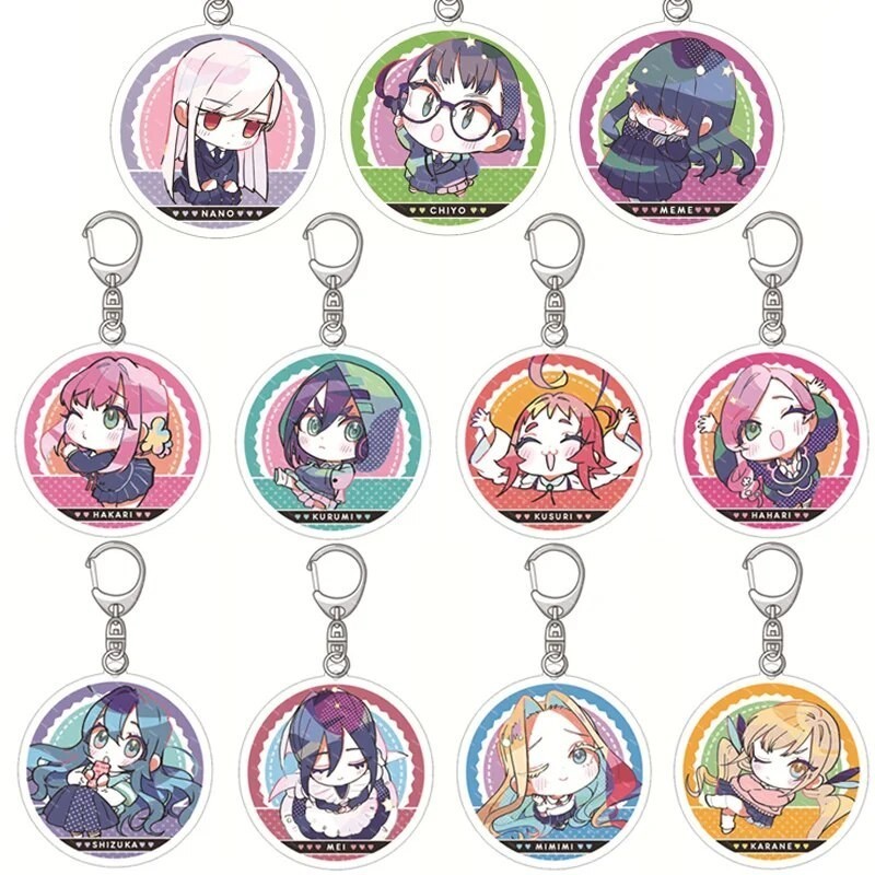 Móc khóa 100 Girls Who Love You Acrylic Yoshimoto Shizuka Eiai Nano a02 Phụ kiện trang trí túi xách 