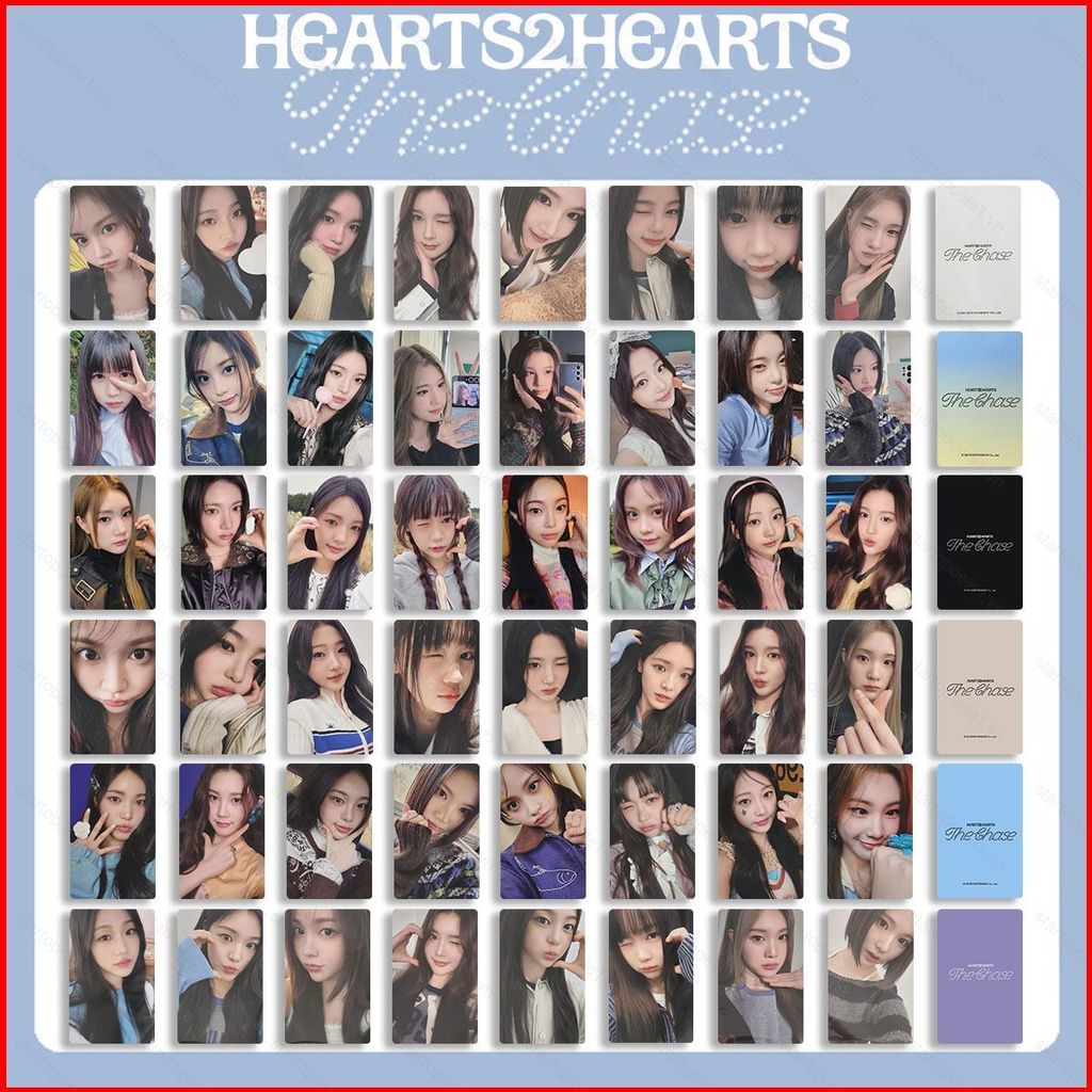 8 Cái / bộ Hearts2Hearts JIWOO Album Mới THE CHASE LOMO Card YUHA Bưu Thiếp Bộ Sưu Tập KPOP Ngoại Vi