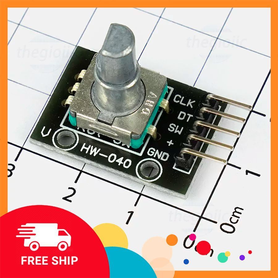 HW-040 Rotary Encoder Điều Khiển Góc Quay Động Cơ 360 Độ