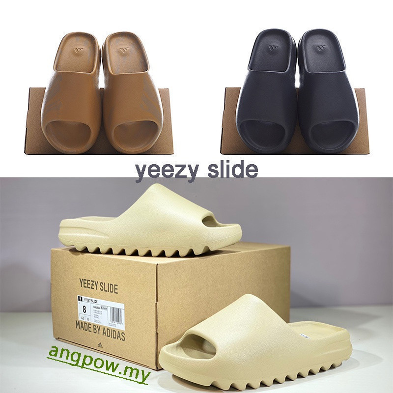 UA cao cấp Yzy Slide "Bone" phong cách dừa thể thao ngoài trời đi biển dép GW1931 HQ6448 cỡ lớn