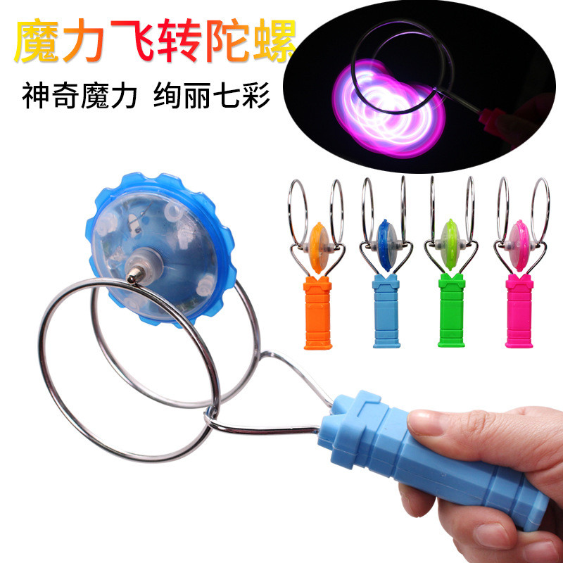 Magic Spinning Top Stall Đồ chơi mới lạ Bán buôn đầy màu sắc Dạ quang Top Magic Track Từ xoay Top