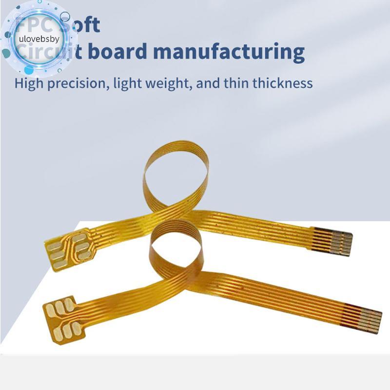 Ulovebsby Nano 4FF Bộ chuyển đổi thẻ Sim Cáp nối dài FPC sang Nano 4FF Micro 3FF Tiêu chuẩn 2FF Sim 