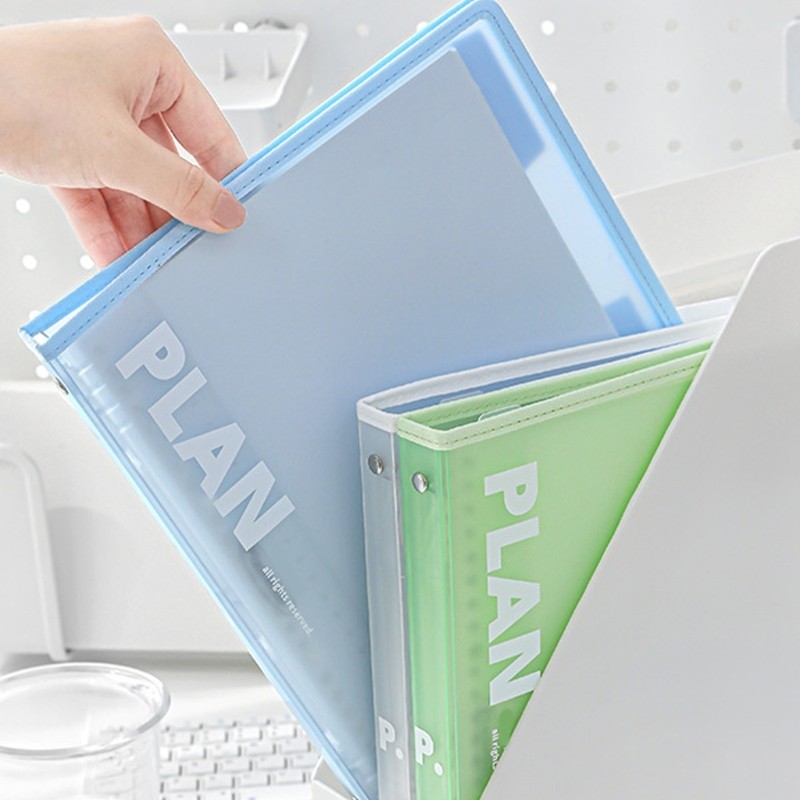 GOOD Refillable B5 Size Format Loose Leaf Planner với vỏ trong suốt ràng buộc gia cố