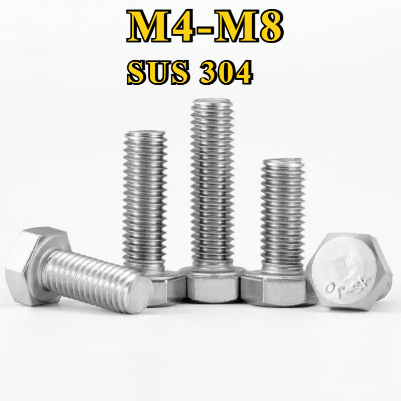 Bulong lục giác ngoài INOX 304 ren ngược/ren trái M4 / M5 / M6 / M8 , Ốc lục giác inoxa[NBL]