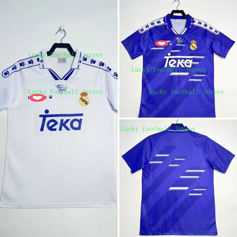 1994-1996 Real Madrid sân khách retro maillot de foot