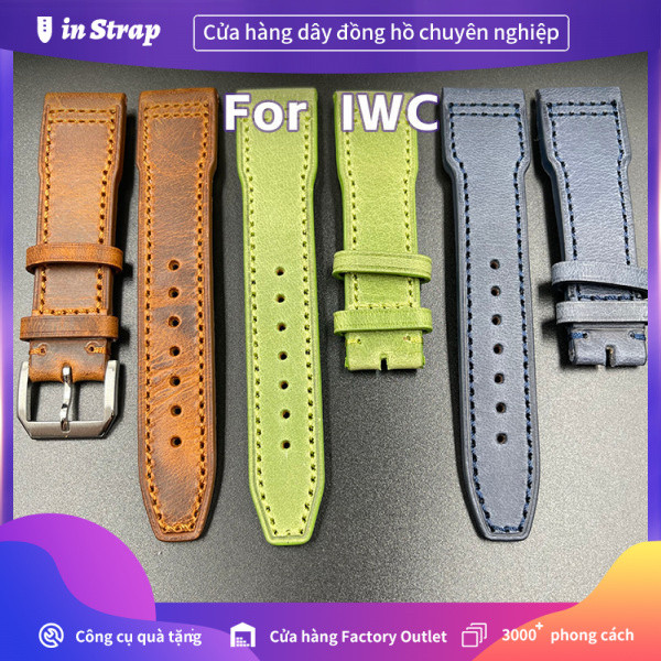 Áp dụng cho IWC, Dây đeo đồng hồ da bò dày 20 / 21 / 22mm