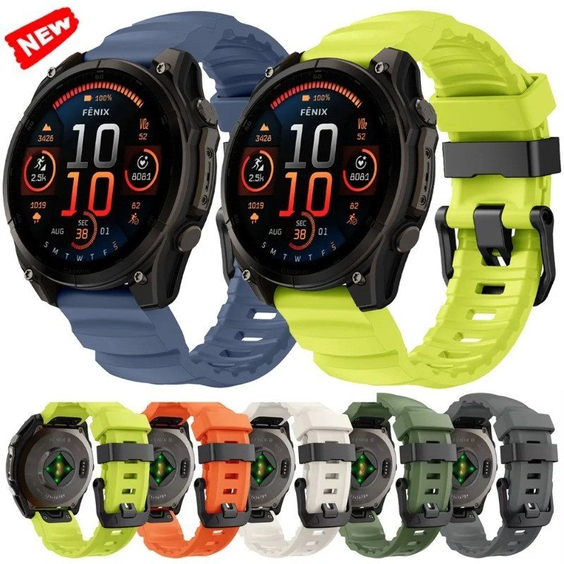 Dây đeo silicon Quick Fit 26mm 22mm cho Garmin Quatix8 Fenix 8-7-7X / Tactix 8-7 / Enduro 3 Dây đeo 