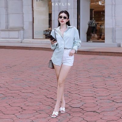 [SALE SỐC] Quần Short Jean KAYLIN form Basic Phối Belt chất vải denim dầy dặn phong cách năng động - N2229