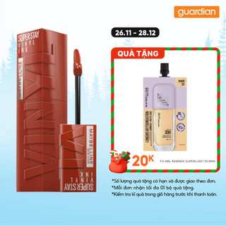  Son Kem Bóng Maybelline Super Stay Vinyl Ink #130 Extra Đỏ Nâu Đất 4.2ml 