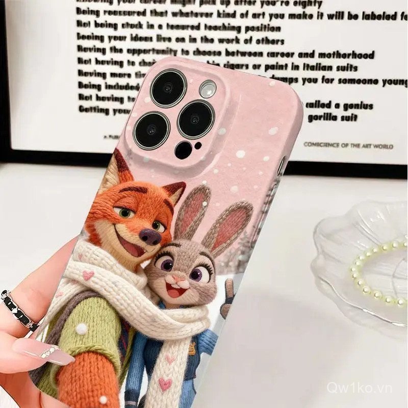 Khăn quàng cổ phong cách Nhật Bản mùa đông Thỏ cáo Thích hợp cho iPhone 13ProMax 11ProMax 7Plus XR 1