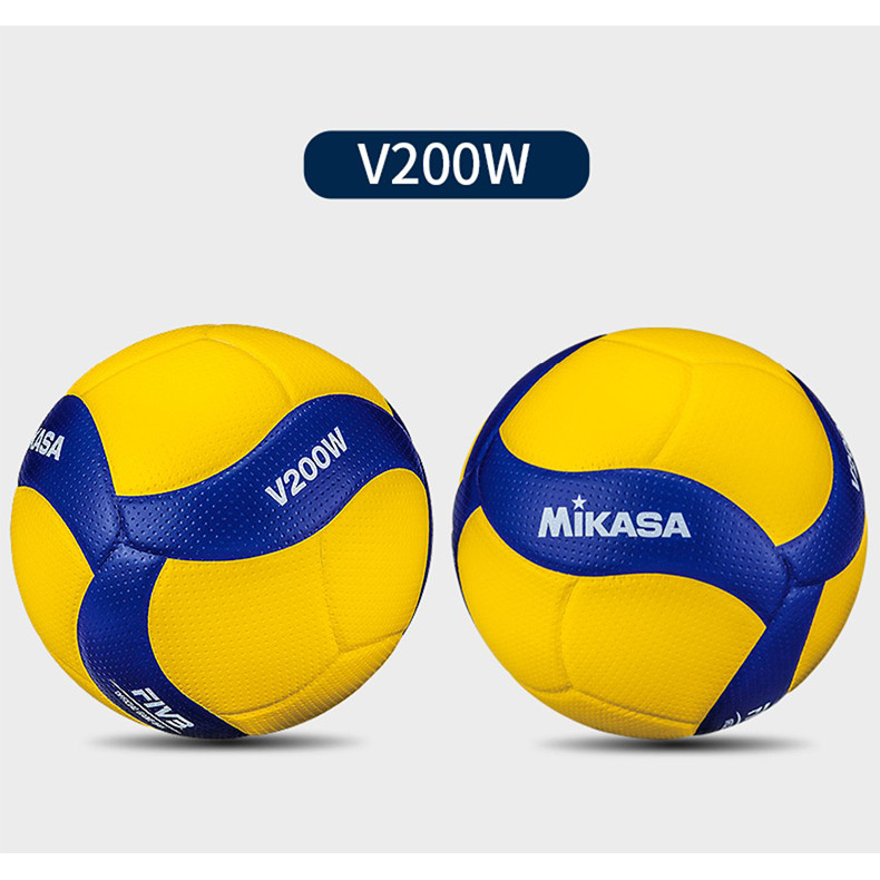 Bóng chuyền Mikasa V200/W-v300W chất liệu PU, phù hợp huấn luyện và thi đấu chuyên nghiệp cho người 