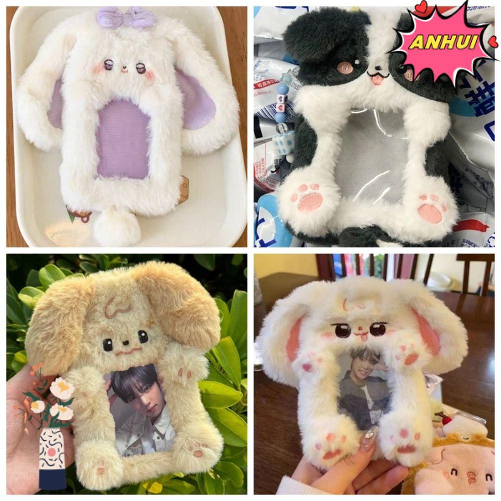 ANHUI Photocard, Sang Trọng Tai Thỏ / Border Collie Photo Card Holder, Quà Tặng Thẻ Đa Năng Dễ Thươn