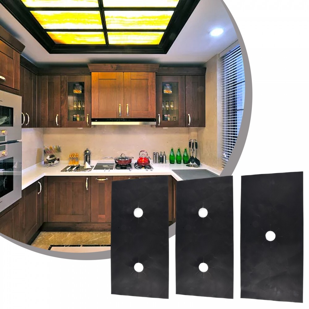 [NISO]Gas Stove Protectors Reusable Gas Stove Anti-dirty Stove Universal Burner Covers