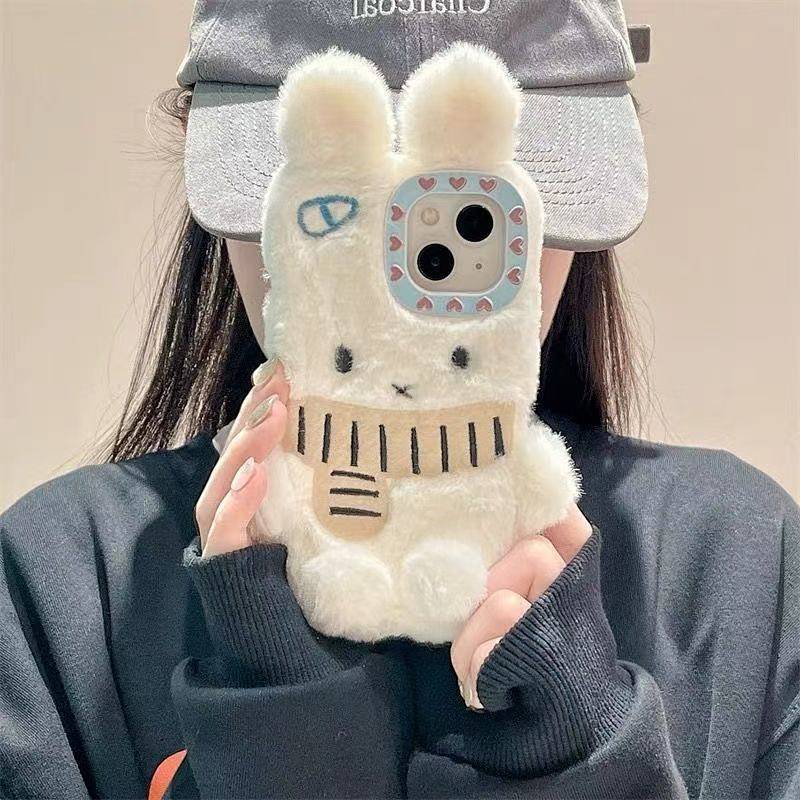 Couple Miffy Rabbit Bear Apple 16promax/15/14/13/12/11 Phone Case Iphonexs Max/XR 9BnJ