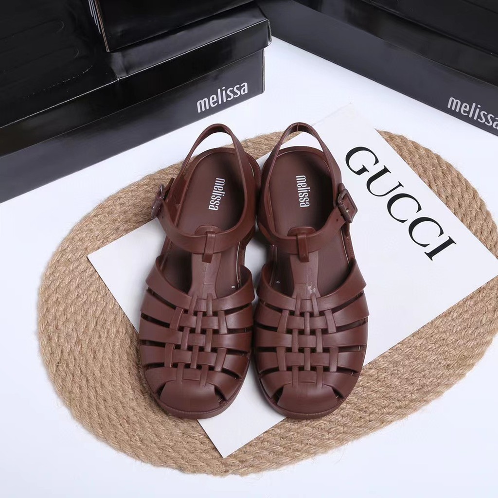 Giày Sandal Nữ Thường Ngày 2025melissas Giày Đi Biển La Mã Frosted Jelly Shoes